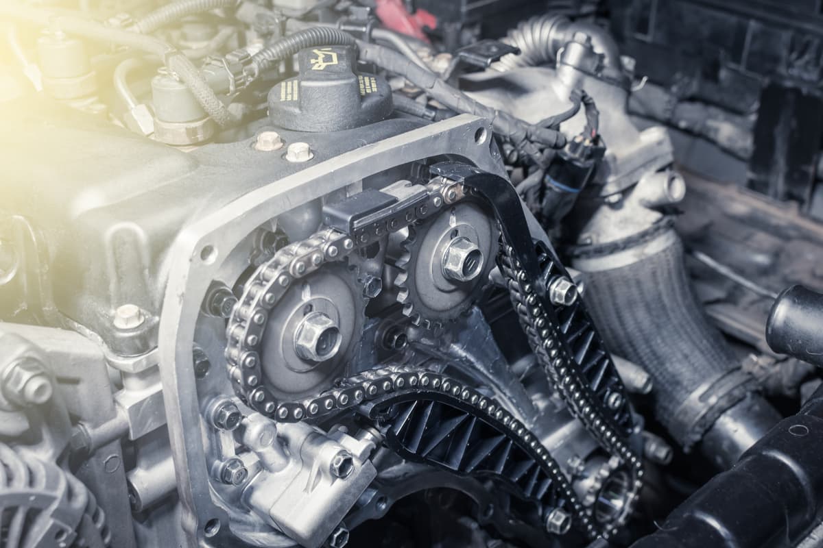 Mechanic working on a car